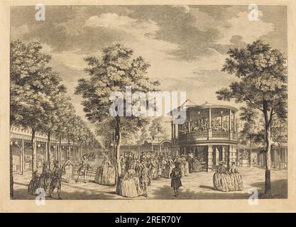 "Johann Sebastian Müller dopo Samuel Wale, Vauxhall Gardens che getta la grande passeggiata all'ingresso del giardino e dell'orchestra con musick che suona, 1751, incisione e incisione su carta deposta, piatto: 33,7 x 47,2 cm (13 1/4 x 18 9/16") Foglio: 35,9 x 49,2 cm (14 1/8 x 19 3/8 pollici), Ailsa Mellon Bruce Fund, 1996,69,3' Foto Stock