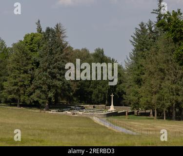 Y-Ravine CWGC Cemetery nel Newfoundland Memorial Park sul campo di battaglia della somme, Francia Foto Stock