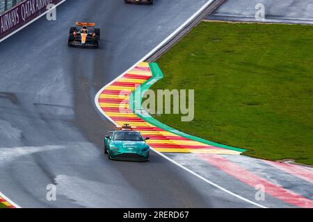 Safety Car - Aston Martin Vantage durante la Sprint Race di sabato 29 luglio, FORMULA 1 MSC CROCIERE DEL GRAN PREMIO DEL BELGIO 2023 - Lug 28 - Lug 30 luglio 2023 Spa Foto Stock