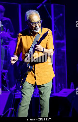 Teatro reale, Madrid, Spagna. 29 luglio 2023. Concerto dal vivo del cantautore Gilberto Gil e della famiglia. Gilberto Gil. Credito: EnriquePSans / Alamy Live News Foto Stock