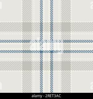 Motivo tartan vettoriale di sfondo a quadri con tessuto tessile senza cuciture nei colori argento sterling e grigio. Illustrazione Vettoriale