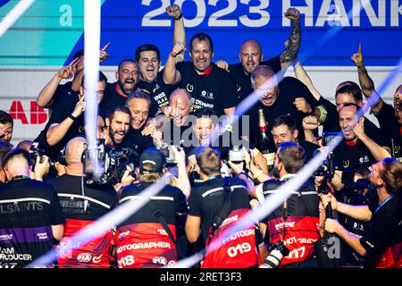 LONDRA, REGNO UNITO. 29 luglio 2023. Nella sessione di qualificazione durante ABB FIA Formula e 2023 Hankook London e-Prix all'Excel sabato 29 luglio 2023 a LONDRA, in INGHILTERRA. Crediti: Taka G Wu/Alamy Live News Foto Stock