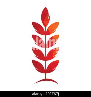 logo vettoriale icona grano. Design semplice del logo con icona vettoriale grano/grano. Illustrazione Vettoriale
