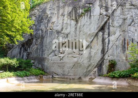 Monumento del Leone (Löwendenkmal), Denkmalstrasse, città di Lucerna (Lucerna), Lucerna, Svizzera Foto Stock