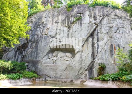 Monumento del Leone (Löwendenkmal), Denkmalstrasse, città di Lucerna (Lucerna), Lucerna, Svizzera Foto Stock