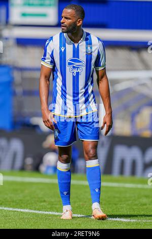 Sheffield, Regno Unito. 29 luglio 2023. Sheffield Wednesday difensore Michael Ihiekwe durante lo Sheffield Wednesday FC vs Luton Town FC all'Hillsborough Stadium, Sheffield, Regno Unito il 29 luglio 2023 Credit: Every Second Media/Alamy Live News Foto Stock