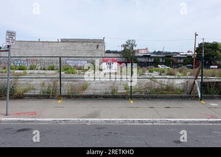 Area di costruzione, centro di Victoria, British Columbia, Canada Foto Stock