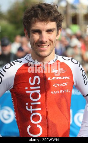 Donostia, Spagna. 29 luglio 2023. Guillaume Martin di Cofidis durante la Clasica San Sebastian 2023, gara di ciclismo UCI World Tour, Donostia - Donostia (230, 3 km) il 29 luglio 2023 in Spagna. Foto di Laurent Lairys/ABACAPRESS.COM Credit: Abaca Press/Alamy Live News Foto Stock