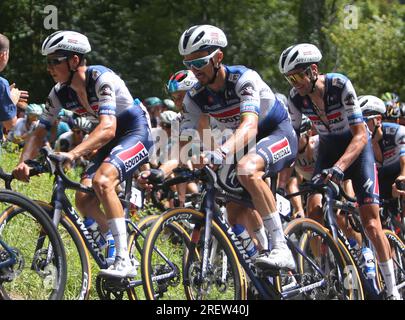 Donostia, Spagna. 29 luglio 2023. Alaphilippe Giuliano di Soudal - Quick Step durante la Clasica San Sebastian 2023, gara di ciclismo UCI World Tour, Donostia - Donostia (230, 3 km) il 29 luglio 2023 in Spagna. Foto di Laurent Lairys/ABACAPRESS.COM Credit: Abaca Press/Alamy Live News Foto Stock