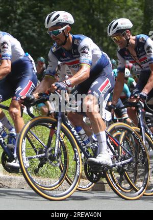 Donostia, Spagna. 29 luglio 2023. Alaphilippe Giuliano di Soudal - Quick Step durante la Clasica San Sebastian 2023, gara di ciclismo UCI World Tour, Donostia - Donostia (230, 3 km) il 29 luglio 2023 in Spagna. Foto di Laurent Lairys/ABACAPRESS.COM Credit: Abaca Press/Alamy Live News Foto Stock