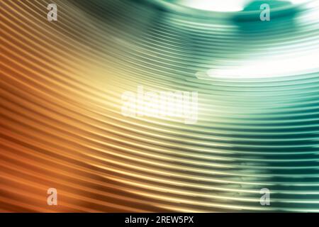 Sfondo astratto che ruota con tracce di luce rossa, gialla e verde Foto Stock