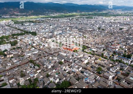 Edifici e paesaggi. Foto a Weishan, Yunnan, Cina. Foto Stock