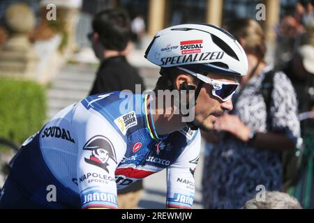 Donostia, Espagne. 29 luglio 2023. Julian Alaphilippe di Soudal - Quick Step durante la Clasica San Sebastian 2023, gara ciclistica UCI World Tour, Donostia - Donostia (230, 3 km) il 29 luglio 2023 in Spagna - foto Laurent Lairys/DPPI Credit: DPPI Media/Alamy Live News Foto Stock