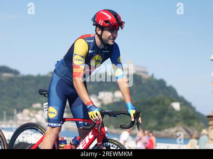 Donostia, Espagne. 29 luglio 2023. Tony Gallopin di Lidl - Trek durante la Clasica San Sebastian 2023, gara ciclistica UCI World Tour, Donostia - Donostia (230, 3 km) il 29 luglio 2023 in Spagna - foto Laurent Lairys/DPPI Credit: DPPI Media/Alamy Live News Foto Stock