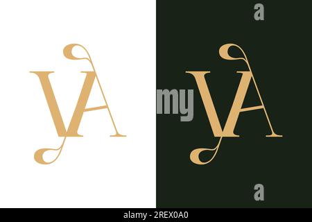 Logo Letter va LUXURY Illustrazione Vettoriale