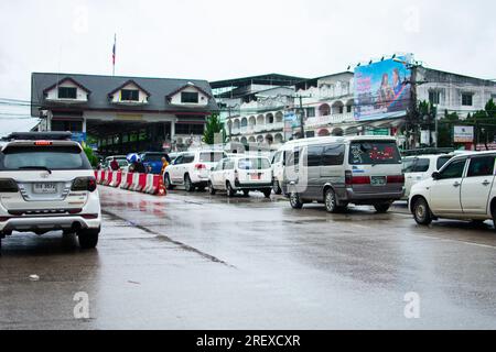 Cancello di confine Thailandia - cancello di frontiera thai-myanmar Foto Stock