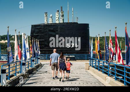 USS Nautilus (SSN-571) The Submarine Force Library & Museum   Groton, Connecticut, USA Foto Stock