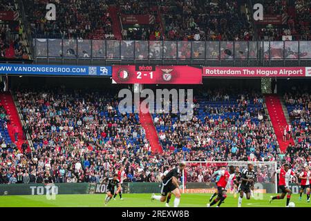 Rotterdam, Paesi Bassi. 30 luglio 2023. Rotterdam - il punteggio finale durante l'amichevole tra Feyenoord e Benfica allo Stadion Feijenoord De Kuip il 30 luglio 2023 a Rotterdam, nei Paesi Bassi. Credito: Immagini da Box a Box/Alamy Live News Foto Stock