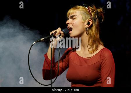 Ven'nus in concerto, la lluna en Vers festival, Sant Joan, Maiorca, Isole Baleari, Spagna Foto Stock