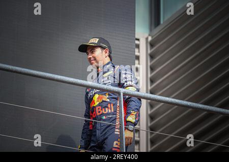 #11 Sergio Perez, (mex) Oracle Red Bull Racing, Honda durante il GP del Belgio, Spa-Francorchamps 27-30 luglio 2023 Campionato del mondo di Formula 1 2023. Foto Stock