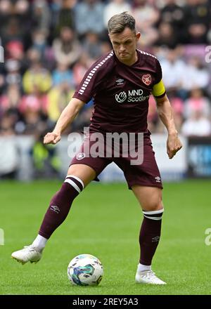 Edimburgo, Regno Unito. 30 luglio 2023. Lawrence Shankland of Hearts durante la partita amichevole di pre-stagione al Tynecastle Park, Edimburgo. Il credito fotografico dovrebbe leggere: Neil Hanna/Sportimage Credit: Sportimage Ltd/Alamy Live News Foto Stock