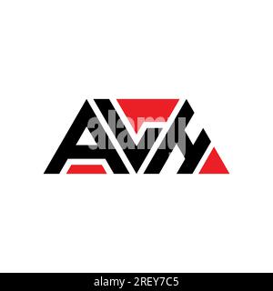 Logo ALH triangolare a lettere con forma triangolare. Monogramma di design con logo triangolare ALH. Modello logo vettoriale triangolare ALH di colore rosso. ALH triangul Illustrazione Vettoriale