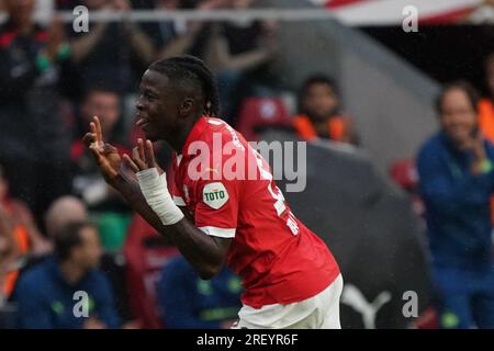 Eindhoven, Paesi Bassi. 30 luglio 2023. EINDHOVEN, PAESI BASSI - LUGLIO 30: Durante la partita amichevole pre-stagionale tra PSV e Nottingham Forest FC al Philips Stadion il 30 luglio 2023 a Eindhoven, Paesi Bassi (foto di Jeroen Meuwsen/Orange Pictures) credito: Orange Pics BV/Alamy Live News Foto Stock