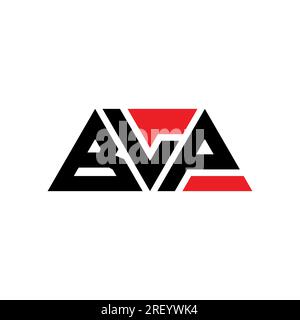 Logo BLP a lettere triangolari con forma triangolare. Monogramma di design con logo triangolare BLP. Modello di logo vettoriale triangolare BLP di colore rosso. BLP triangul Illustrazione Vettoriale