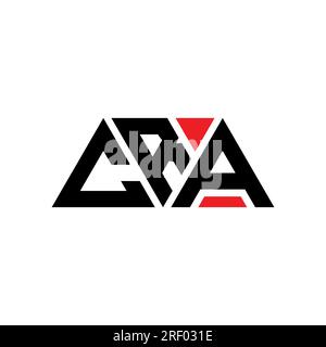 Logo CRA a lettere triangolari con forma triangolare. Monogramma CRA Triangle logo design. Modello di logo vettoriale triangolare CRA di colore rosso. CRA triangul Illustrazione Vettoriale