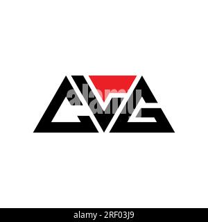 Logo CLG triangolare a lettera con forma triangolare. Monogramma di design con logo triangolare CLG. Modello logo vettoriale triangolare CLG di colore rosso. CLG triangul Illustrazione Vettoriale