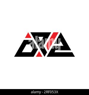 Logo DPZ a lettera triangolare con forma a triangolo. Monogramma di design con logo a triangolo DPZ. Modello di logo vettoriale a triangolo DPZ di colore rosso. DPZ triangul Illustrazione Vettoriale