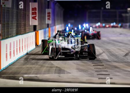 10 BIRD Sam (gbr), Jaguar TCS Racing, Spark-Jaguar, Jaguar i - tempo 6, azione durante l'ePrix di Londra Hankook 2023, dodicesima riunione del Campionato Mondiale ABB FIA di Formula e 2022-23, sull'Excel di Londra dal 29 al 30 luglio 2023, a Londra, Regno Unito - Photo Joao Filipe / DPPI Foto Stock