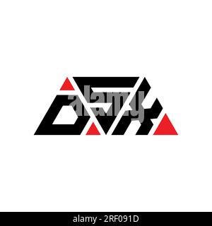 Logo DSX a lettera triangolare con forma a triangolo. Monogramma di design con logo triangolare DSX. Modello con logo vettoriale triangolare DSX di colore rosso. DSX triangul Illustrazione Vettoriale