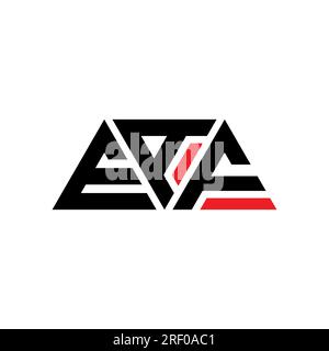 Logo EAF triangolare a lettere con forma triangolare. Monogramma del logo EAF Triangle. Modello con logo vettoriale a triangolo EAF di colore rosso. EAF triangul Illustrazione Vettoriale
