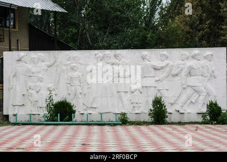 Kazakistan, Bayseit. Memoriale della seconda guerra mondiale ("la grande guerra Patriottica"). Foto Stock