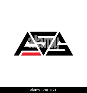Logo FSS a lettera triangolare con forma triangolare. Monogramma di design con logo triangolare FSS. Modello di logo vettoriale triangolare FSS di colore rosso. FSS triangul Illustrazione Vettoriale