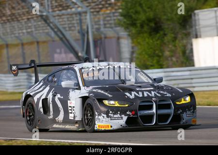 Nuerburg, Germania. 30 luglio 2023. # 35, Nurburg, Germania, domenica 30 LUGLIO 2023: James KELL, Anders BUCHARDT, Thomas NEUBAUER Team Walkenhorst Motorsport, BMW M4 GT3, durante la gara della Fanatec GT World Challenge Endurance Cup. Il Team Walkenhorst Motorsport gareggia nella Fanatec GT World Challenge Endurance Cup, immagine a pagamento, foto copyright © ATP Geert FRANQUET (FRANQUET Geert /ATP/SPP) credito: SPP Sport Press Photo. /Alamy Live News Foto Stock