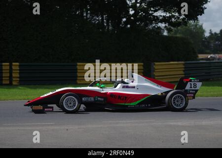 Dalton on Tees, 29 luglio 2023. James Higgins alla guida della Fortec Motorsport nel ROKIT F4 British Championship al Croft Circuit. Crediti: Colin Edwards Foto Stock