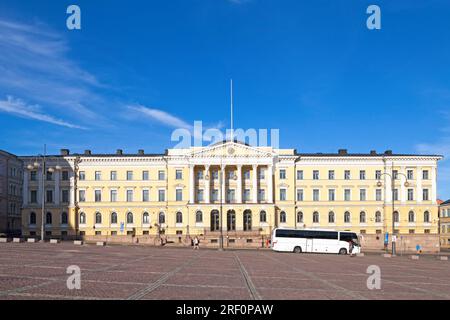 Helsinki, Finlandia - 18 giugno 2019: L'Ufficio del primo Ministro è il principale organo di governo del governo finlandese e uno dei dodici ministeri Foto Stock