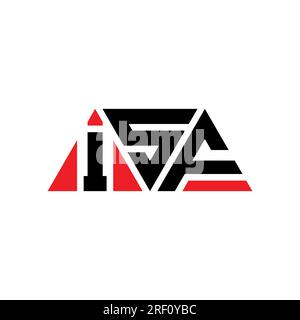 Logo ISF a lettera triangolare con forma triangolare. Monogramma di design con logo triangolare ISF. Modello di logo vettoriale triangolare ISF di colore rosso. ISF triangul Illustrazione Vettoriale