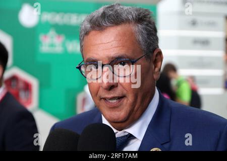 San Pietroburgo, Russia. 28 luglio 2023. Aziz Akhannouch, primo ministro del Marocco, sulla Russia - Africa, secondo vertice economico e umanitario Forum 2023 a San Pietroburgo, Federazione russa. (Immagine di credito: © Maksim Konstantinov/SOPA Images via ZUMA Press Wire) SOLO USO EDITORIALE! Non per USO commerciale! Foto Stock