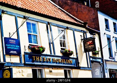 The Bay Horse Inn, Market Place, Pickering, North Yorkshire, Inghilterra Foto Stock