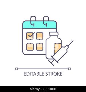 Icona del colore RGB del programma di immunizzazione Illustrazione Vettoriale