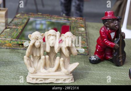 Tre Scimmie sagge Foto Stock