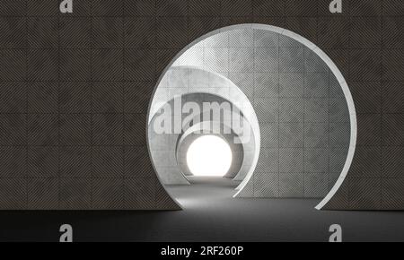 struttura con fori in calcestruzzo. rendering 3d. Foto Stock