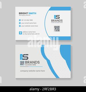 Design di modelli di biglietti da visita professionale, pulito, moderno e creativo Illustrazione Vettoriale