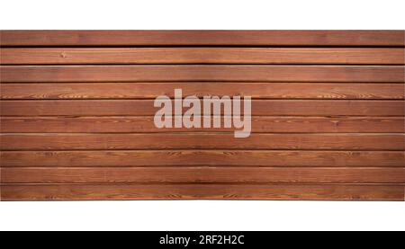 Struttura in legno, vecchio tavolo isolato su sfondo bianco. Legno marrone annodato con colore naturale, texture e motivo Foto Stock