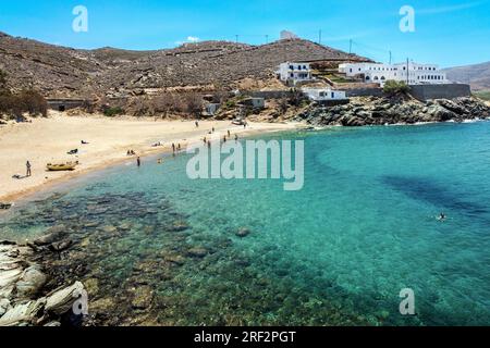 Kolimbithra Beach, Tinos, Cicladi, Grecia. Foto Stock