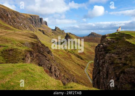 The Quiraing and Cleat da Bioda Buidhe, Trotternish, Isola di Skye Foto Stock