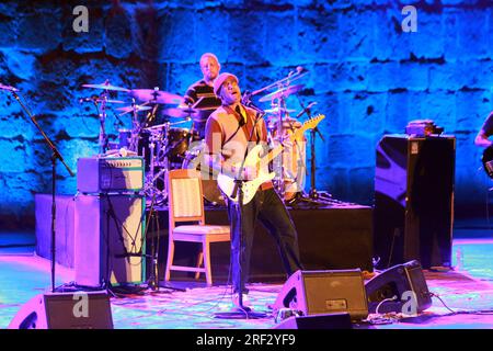 30 luglio 2023, Cartagine, Tunisi, Tunisia: Concerto della star americana Ben Harper, cantautore nell'ambito della 57a edizione del Carthage International Festival. (Immagine di credito: © Chokri Mahjoub/ZUMA Press Wire) SOLO USO EDITORIALE! Non per USO commerciale! Foto Stock